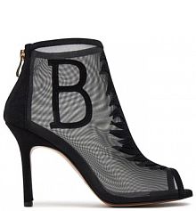 Botki na szpilce Baldowski czarne 