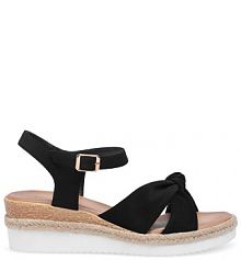 Sandały na koturnie Clara Barson czarne 