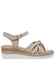 Sandały na koturnie Clara Barson beżowe 