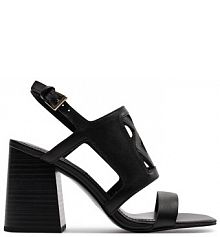 Sandały na słupku DKNY czarne 