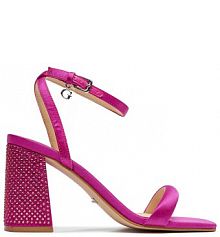 Sandały na słupku Guess różowe 