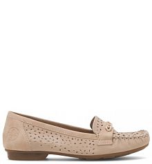 Mokasyny Rieker beżowe damskie 