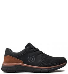 Półbuty sznurowane Bugatti czarne męskie 