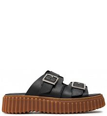 Klapki Clarks czarne damskie 