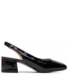 Sandały na słupku Caprice czarne 