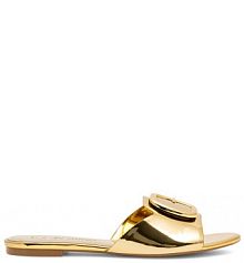 Klapki Eva Minge złote damskie 