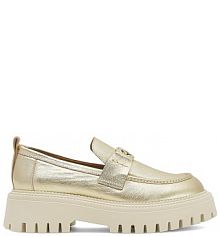 Półbuty wsuwane Eva Minge złote damskie 