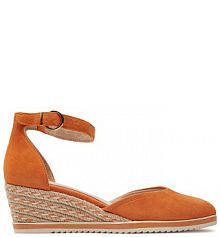 Półbuty na koturnie Tamaris pomarańczowe 