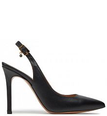 Sandały na szpilce R.Polański czarne 