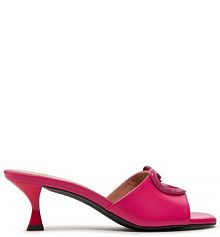 Klapki na szpilce LOVE MOSCHINO różowe 