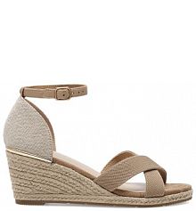 Sandały na koturnie Clara Barson beżowe 