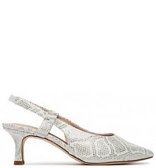 Sandały na szpilce Caprice białe 