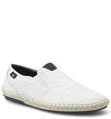 Półbuty wsuwane Rieker białe męskie 