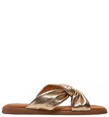 Klapki Unisa złote damskie 