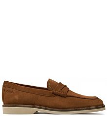 Półbuty wsuwane Clarks brązowe męskie 