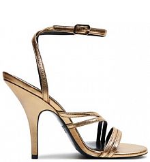 Sandały na szpilce Patrizia Pepe złote 