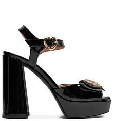 Sandały na słupku LOVE MOSCHINO czarne 