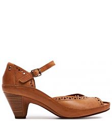 Sandały na słupku Pikolinos brązowe 