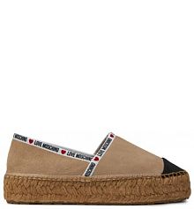 Espadryle LOVE MOSCHINO beżowe damskie 