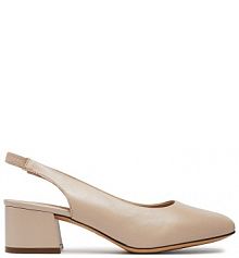 Sandały na słupku Caprice beżowe 