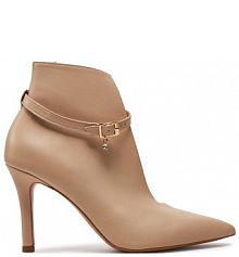 Botki na szpilce R.Polański écru 