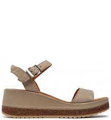 Sandały na koturnie Clarks szare 