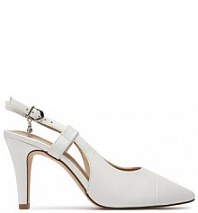 Sandały na szpilce Caprice białe 