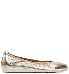 Baleriny Caprice złote damskie 