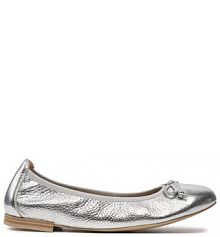 Baleriny Caprice srebrne damskie 