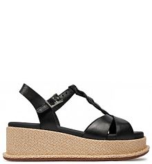 Sandały na koturnie Clarks czarne 