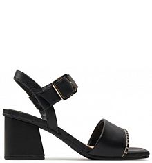 Sandały na słupku Clarks czarne 