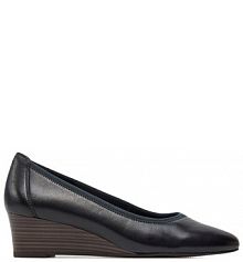 Półbuty na koturnie Tamaris granatowe 