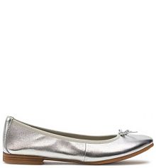 Baleriny Tamaris srebrne damskie 