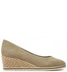 Półbuty na koturnie Tamaris zielone 