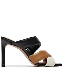 Klapki na szpilce Boss czarne 