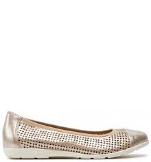 Baleriny Caprice złote damskie 