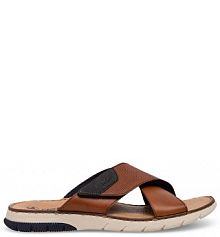 Klapki Rieker brązowe męskie 