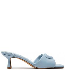 Klapki na szpilce Aldo niebieskie 