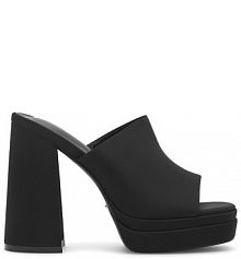 Klapki na słupku DeeZee czarne 