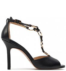 Sandały na szpilce Baldowski czarne 