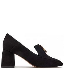 Półbuty na obcasie Baldowski czarne damskie 