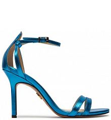 Sandały na szpilce Baldowski niebieskie 