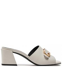 Klapki na słupku Furla białe 