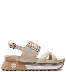 Sandały na koturnie Liu Jo beżowe 