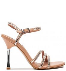 Sandały na szpilce Liu Jo beżowe 