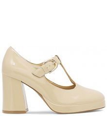 Sandały na słupku Sergio Bardi beżowe 