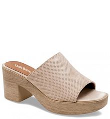 Klapki na słupku Clara Barson beżowe 