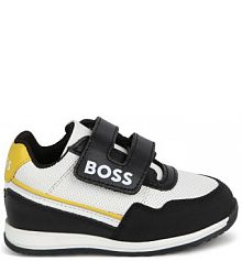 Buty na rzepy Boss białe dziecięce 