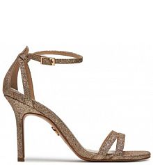 Sandały na szpilce Baldowski złote 