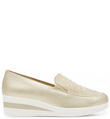 Półbuty na koturnie Clara Barson złote 